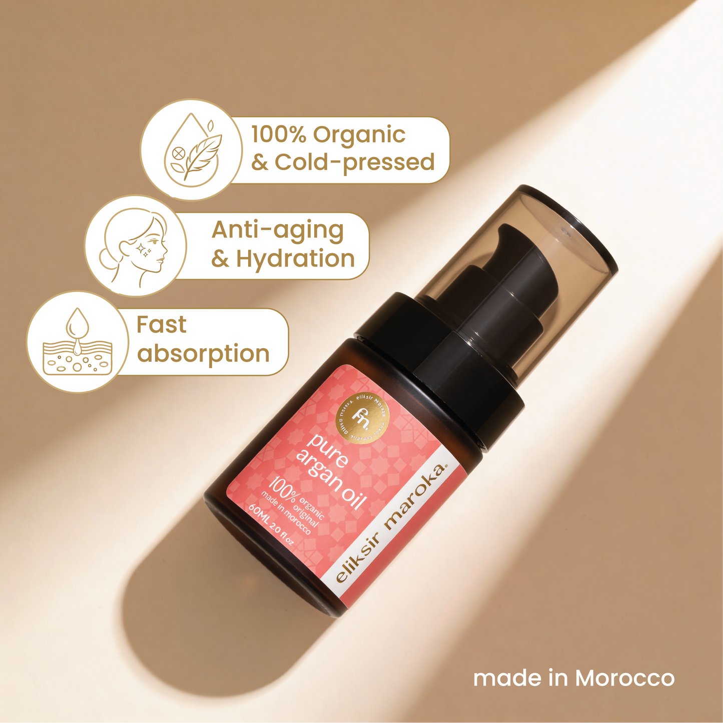 100% Pure Moroccan Argan Oil | Cold-Pressed Organic