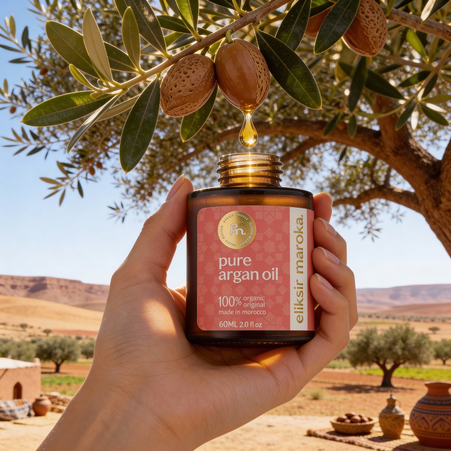 100% Pure Moroccan Argan Oil | Cold-Pressed Organic